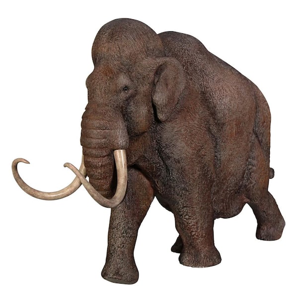 Design Toscano 19 in. H Woolly Mammoth Elephant of the Ice Age Scaled Statue