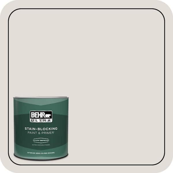 BEHR ULTRA 1 qt. #MQ3-33 Creme De La Creme Extra Durable Semi-Gloss Enamel Interior Paint & Primer