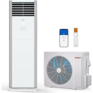 36 K BTU Floor Standing Split Air Conditioner 230V High-Efficiency Cooling & Heating WiFi Quiet Operation Energy-Saving