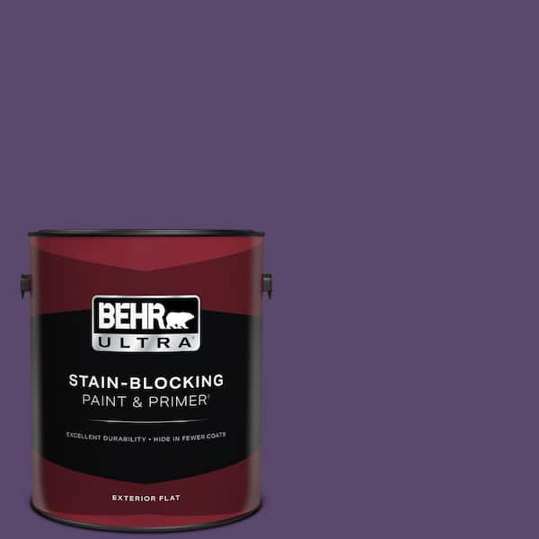 BEHR ULTRA 1 gal. #P570-7 Proper Purple Flat Exterior Paint & Primer