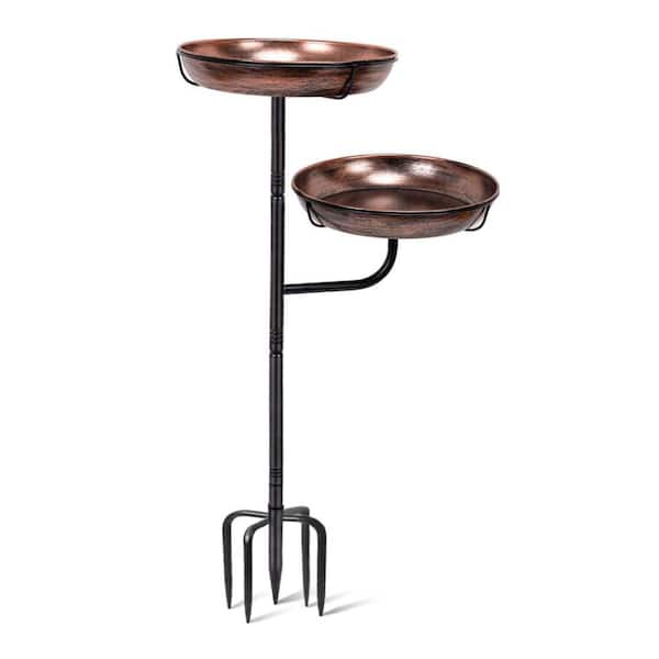 41in Standing Bird Bath Feeder Bowl, Outdoor Freestanding Birdbaths Bowl