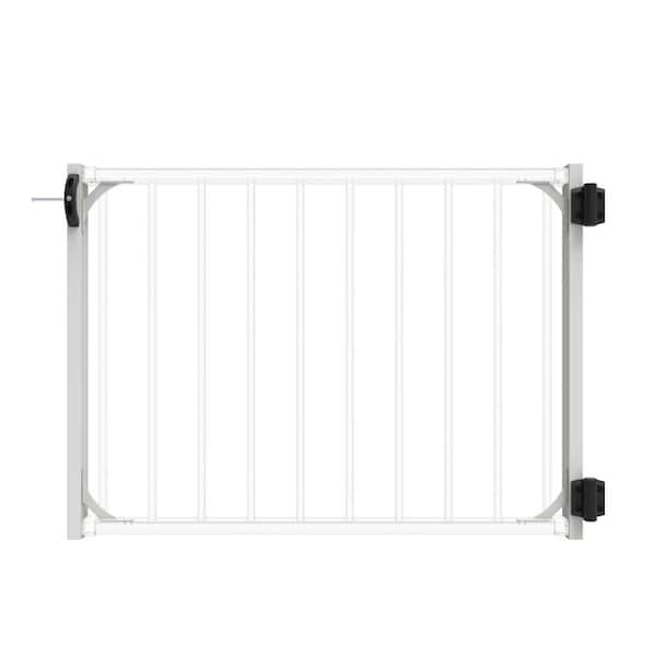 Rapid Rail 36 in. Textured White Aluminum Gate Conversion Kit