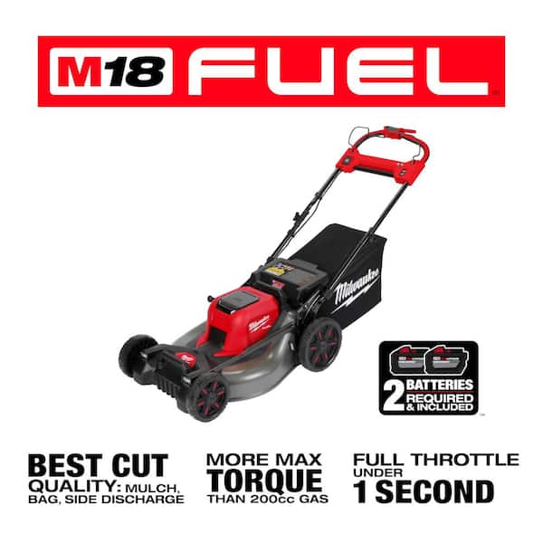 systematisch homoseksueel Cilia Milwaukee M18 FUEL Brushless Cordless 21 in. Walk Behind Dual Battery  Self-Propelled Mower w/(2) 12.0Ah Battery and Rapid Charger 2823-22HD - The  Home Depot