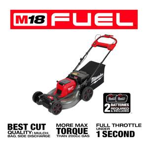 M18 FUEL Brushless Cordless 21 in. Walk Behind Dual Battery Self-Propelled Mower w/(2) 12.0Ah Battery and Rapid Charger