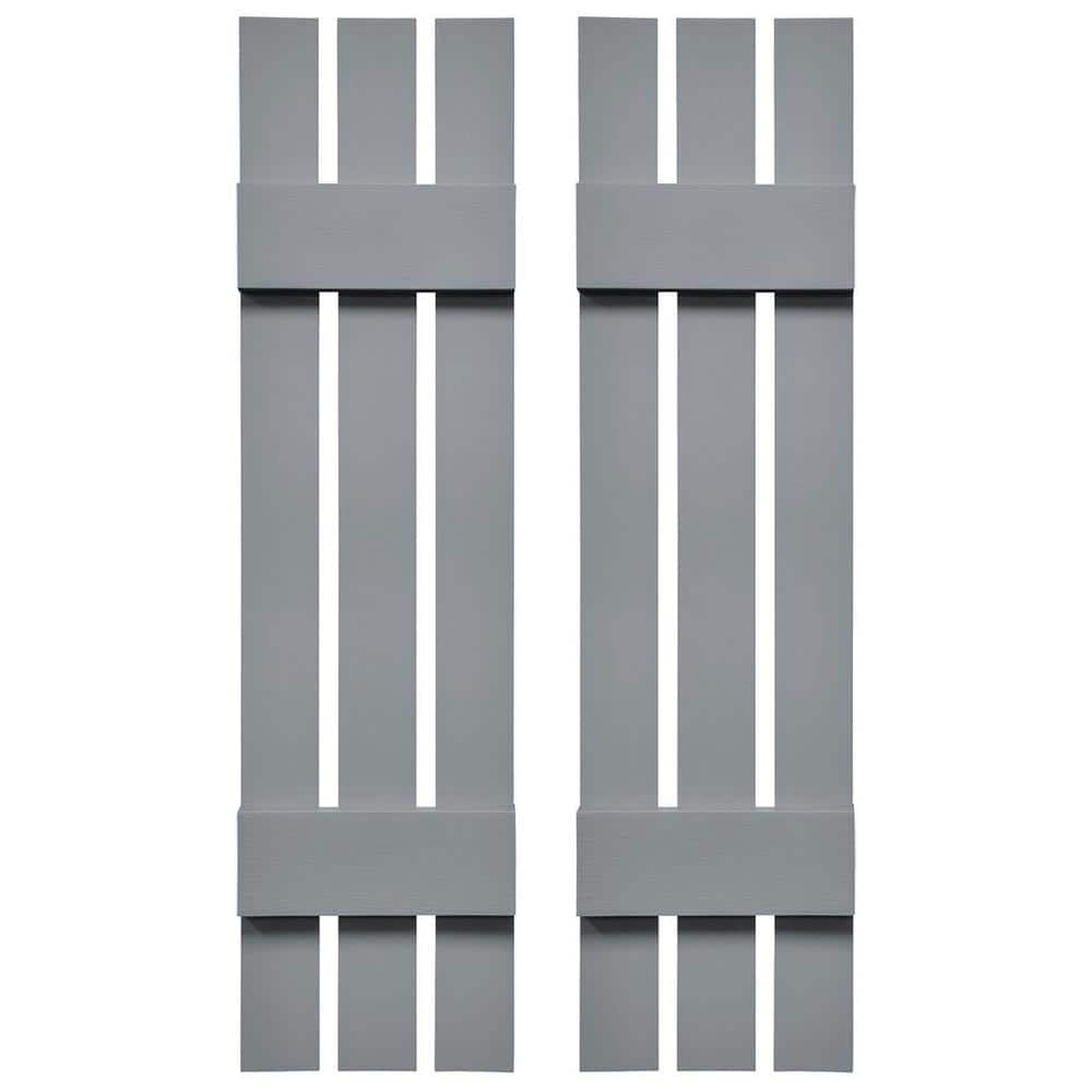 Builders Edge 12 in. W x 39 in. H Vinyl Board and Batten Shutters Pair in Platinum price history on PriceWatchPro