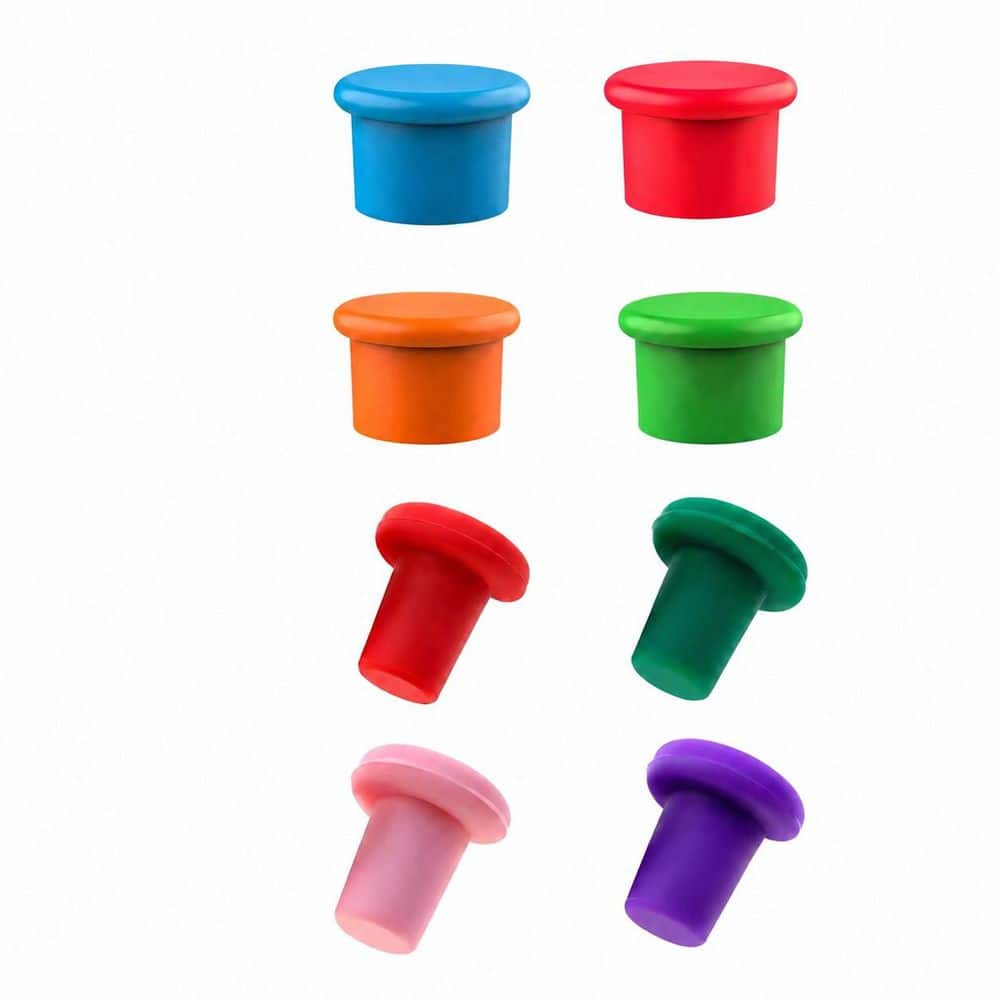 8-Pack Silicone Wine Bottle Stoppers, Airtight Reusable Set for Wine, Champagne and Beer, Multi-Color price history on PriceWatchPro