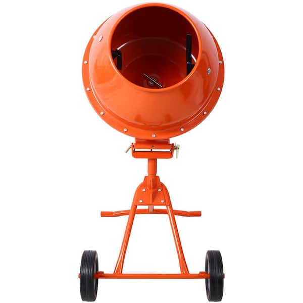4.6 cu. ft. 370-Watts Portable Electric Concrete Mixer Cement Mixing Barrow Machine Mixing Mortar Handle with Wheel