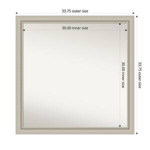 Romano Silver Narrow 33.75 in. x 33.75 in. Custom Non-Beveled Wood Framed Bathroom Vanity Wall Mirror