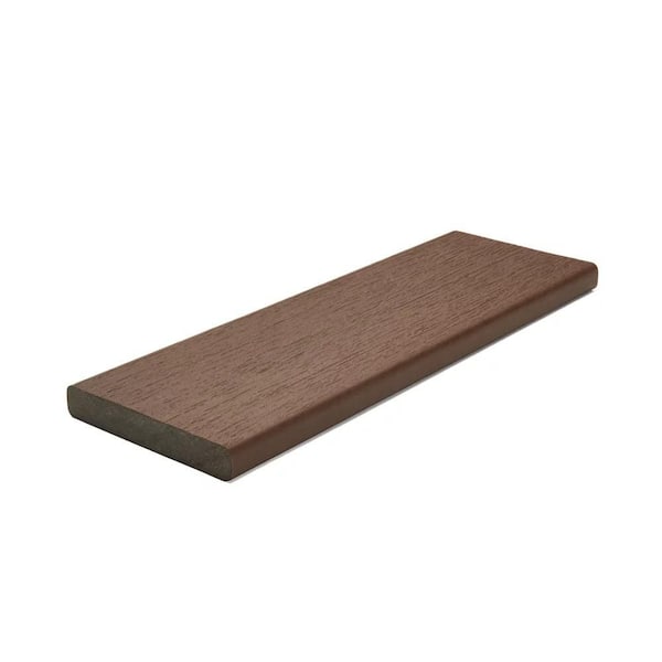 Select 1 in. x 6 in. x 1 ft. Whiskey Barrel Composite Deck Board Sample-Brown