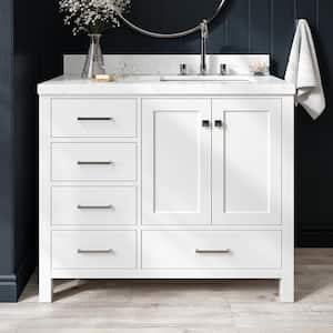 Cambridge 42 in. W x 21.5 in. D x 34.5 in. H Freestanding Bath Vanity Cabinet Only in White