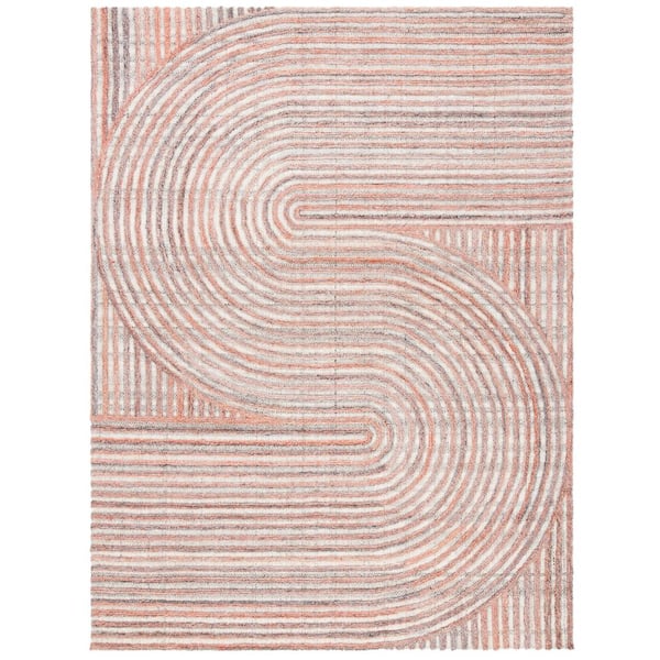Southampton 8 ft. x 10 ft. Rust Meander Striped Area Rug