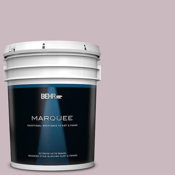 BEHR MARQUEE 5 gal. #690E-3 Iris Pink Satin Enamel Exterior Paint & Primer