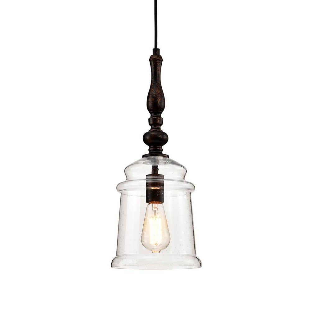 Edvivi Wilson Traditional 1-Light Oil Rubbed Bronze Pendant with