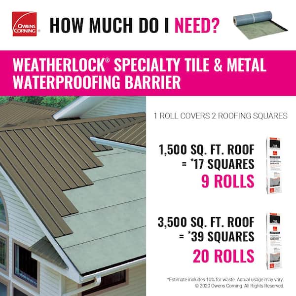 WeatherLock® Mat Self-Sealing Waterproofing Barrier - Owens Corning®  Roofing