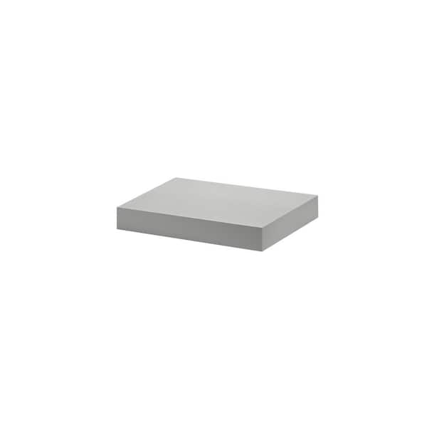 Dolle BIG BOY BASIC 17.5 in. W x 8 in. D x 1.5 in. Silver MDF Floating Decorative Wall Shelf with Brackets
