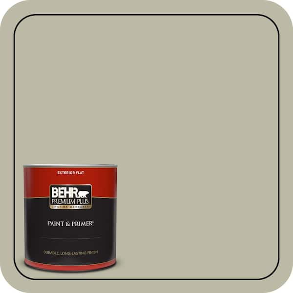 BEHR PREMIUM PLUS 1 qt. #400F-4 Restful Flat Exterior Paint & Primer
