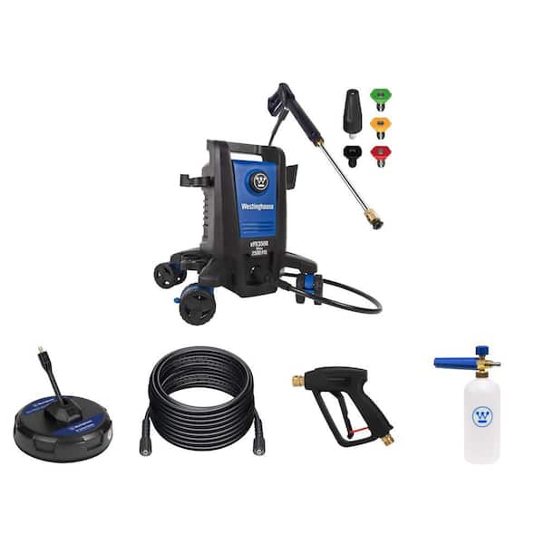 12 in. 3000 PSI Surface Cleaner, 2500 PSI Electric Pressure Washer, 3600 PSI Spray Gun, Foam Cannon, 1/4 in. 50 ft. Hose