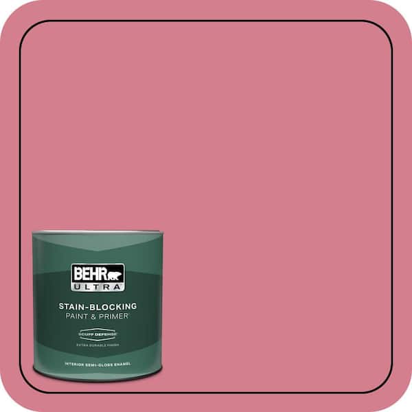 BEHR ULTRA 1 qt. #P140-4 I Pink I Can Extra Durable Semi-Gloss Enamel Interior Paint & Primer