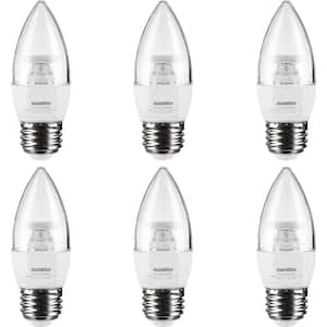 60-Watt Equivalent B13 Dimmable Medium E26 LED Light Bulbs, Warm White 2700K (6-Pack)