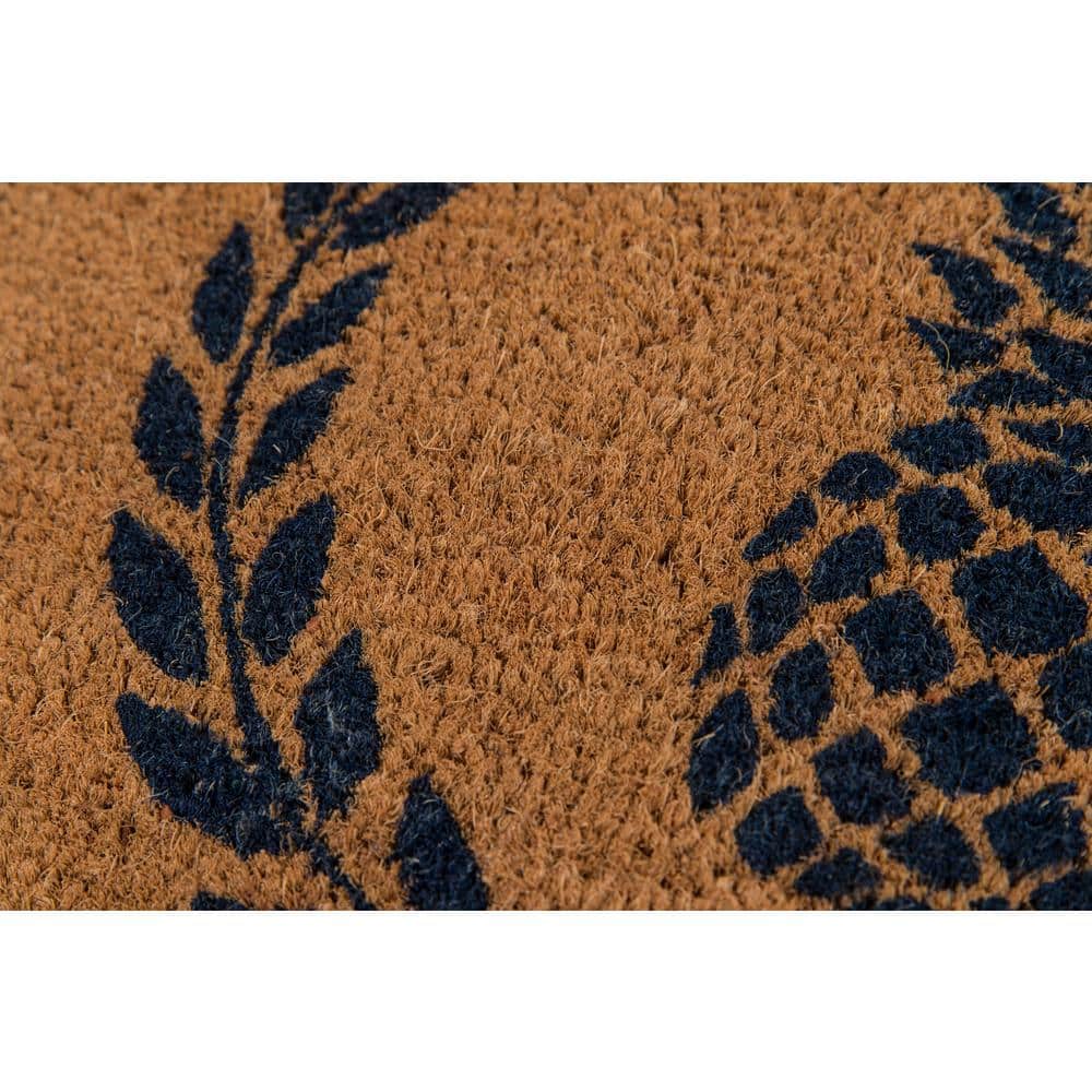 Navy Pineapple Coir Outdoor Doormat 18" x 30"