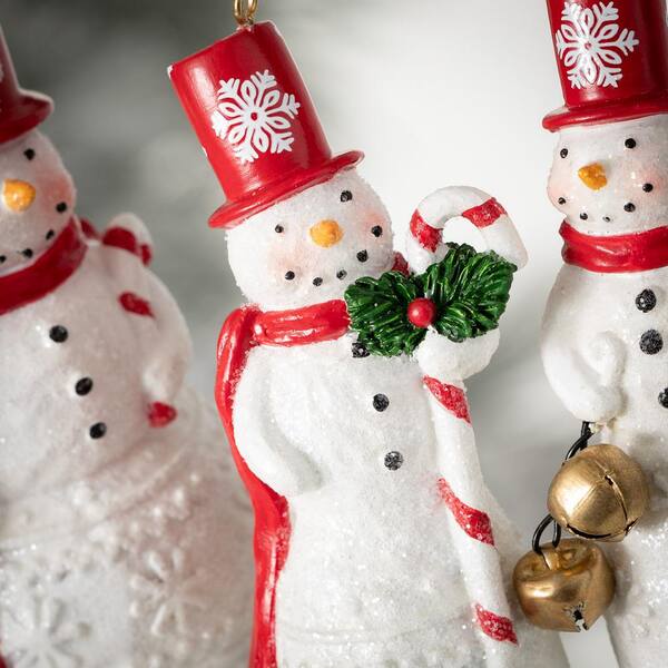 Solid Oak Top Hat Snowman Beaded Ornament Kit