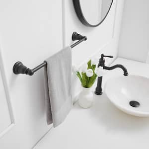 2-Piece Bath Hardware Set Accessories with 18 in . Towel Bar/Rack, Towel Ring Included in Oil Rubbed Bronze