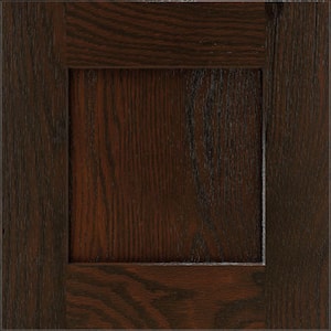 Eden 14 1/2 x 14 1/2 in. Cabinet Door Sample in Oak Chocolate