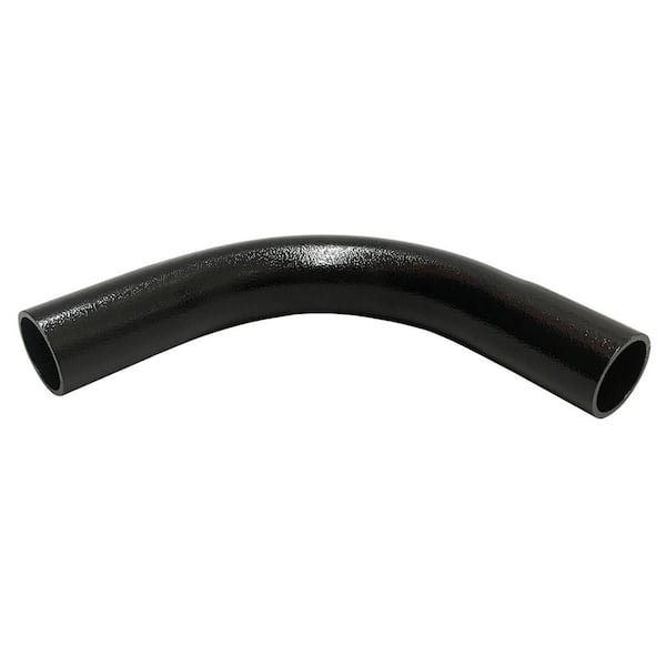 EZ Handrail Textured Black Aluminum 90 Degree Radius Hand Rail Elbow