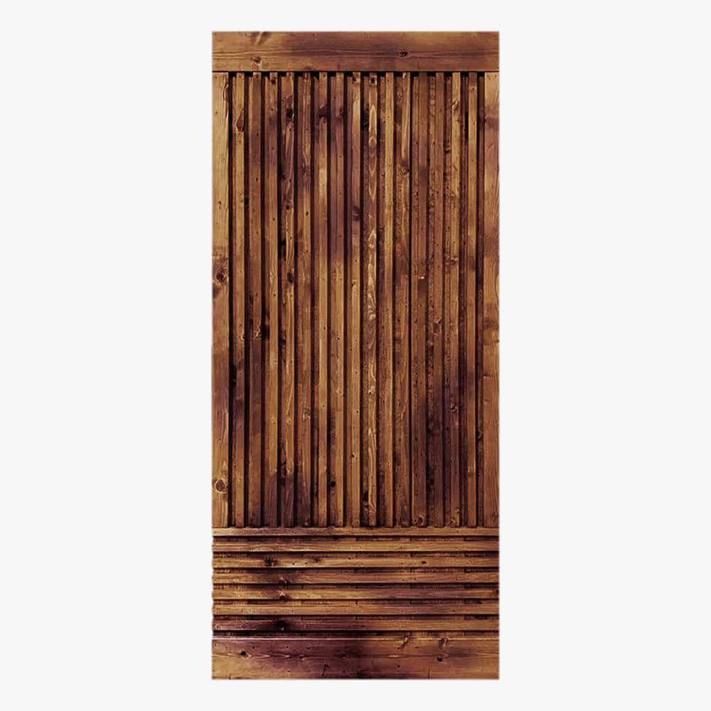 Japanese 38 in. x 84 in. Pre Assemble Walnut Stained Thermally Modified Wood Interior Sliding Barn Door Slab price history on PriceWatchPro