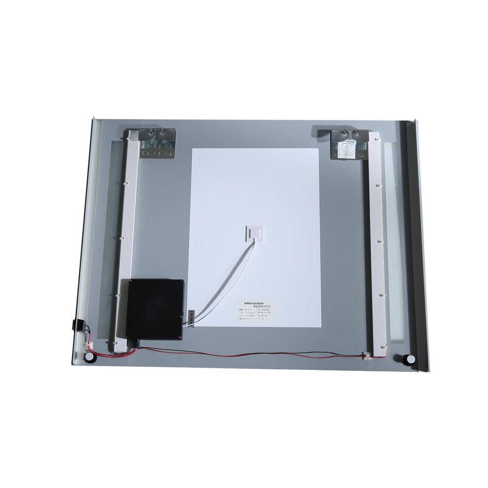 Frameless Rectangular LED Bathroom Vanity Mirror in Clear Glass