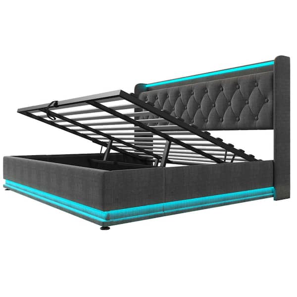 Harper & Bright Designs Gray Wood and Metal Frame