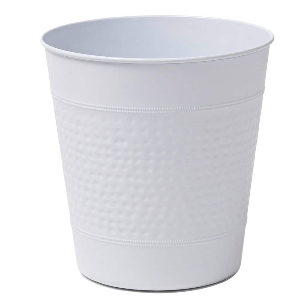 Riley Modern Classic Hammered Steel Accent 2 Gal. Wastebasket, Matte White price history on PriceWatchPro