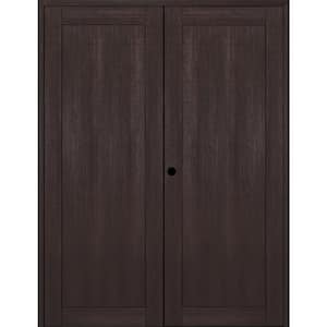 1-Panel Shaker 64 in. W. x 96 in. Right Active Vera Linga Oak Wood Composite Double Prehend Interior Door