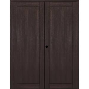 1-Panel Shaker 60 in. x 84 in. Right Active Veralinga Oak Wood Composite Double Prehung Interior Door