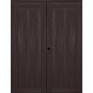 1 Panel Shaker 36 in. x 79,375 in. Right Active Veralinga Oak Wood Composite Double Prehung Interior Door