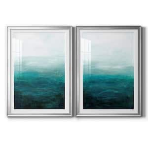 Drifting Sea I By Wexford Homes 2-Pieces Framed Abstract Paper Art Print 30.5 in. x 42.5 in.
