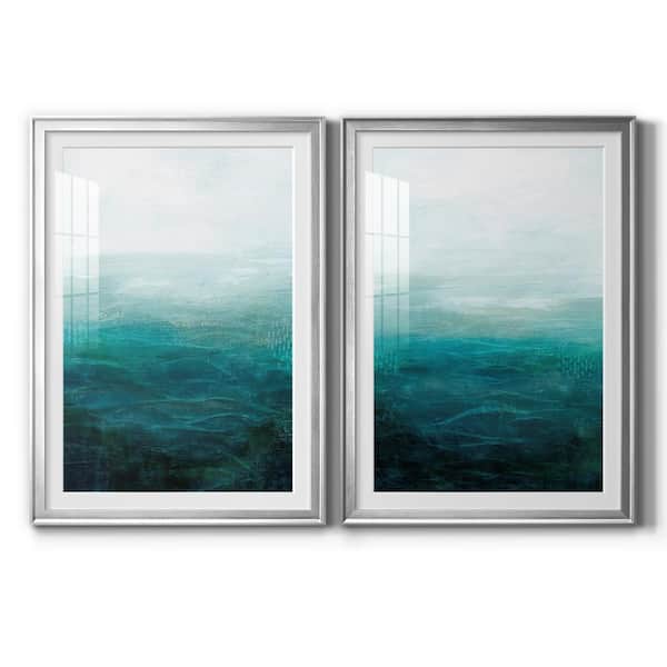 Wexford Home Drifting Sea I By Wexford Homes 2-Pieces Framed Abstract Paper Art Print 18.5 in. x 24.5 in.