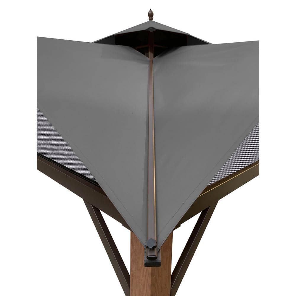 Gray Replacement Canopy Top for 12-ft Gazebo