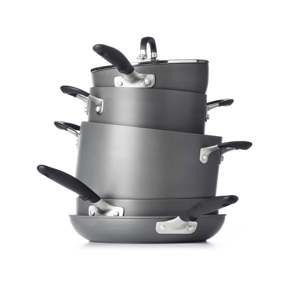 OXO 10-Piece Non-Stick Aluminum Cookware Set with Glass Lids