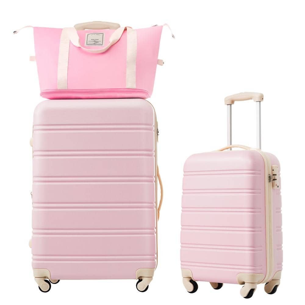 2-Piece Hardshell Luggage Set With Accessory Bag, Spinner TSA Lock 20+28 Inch