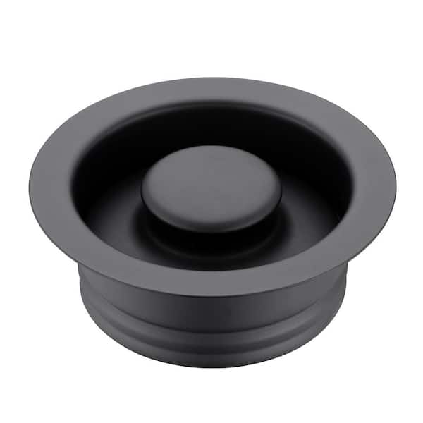 LUXIER Kitchen Sink Garbage Disposal Flange and Stopper in Matte Black