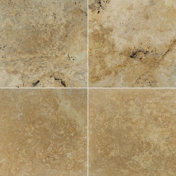 Tus. Porcini 16 in. x 16 in. x 1.18 in. Tumbled Travertine Paver Tile (1.78 sq. ft. Case)