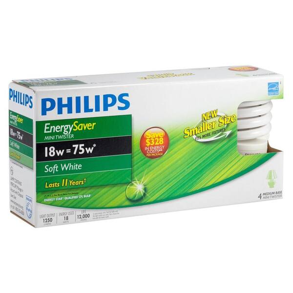 Philips 75-Watt Equivalent T2 Spiral CFL Soft White Light Bulb (8-Pack) Philips 75-Watt Equivalent T2 Spiral CFL Soft White Light Bulb (8-Pack)