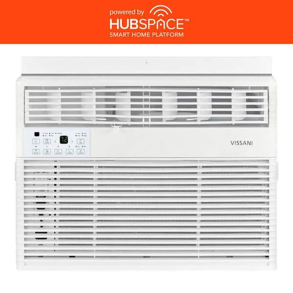 12,000 BTU 115-Volt Window Air Conditioner Cools 550 sq. ft. with Dehumidifier in White, Powered by Hubspace