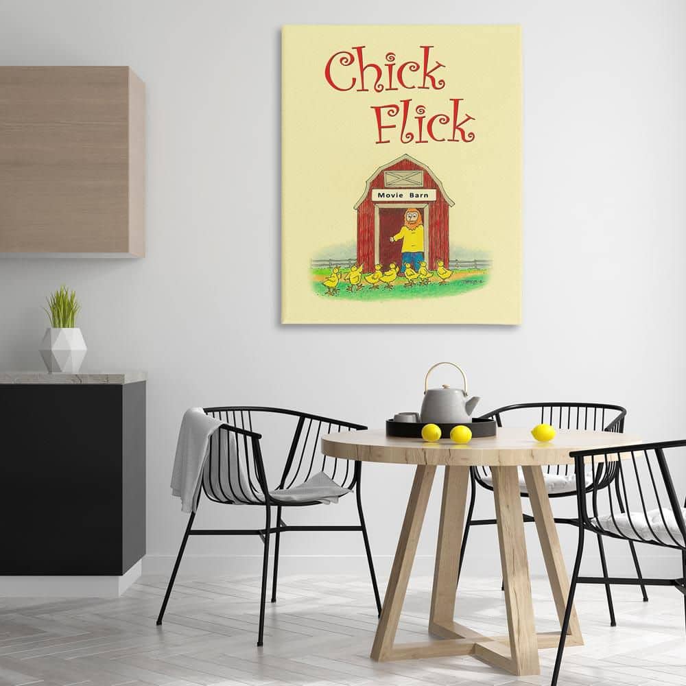 Chick Flick Vintage Pun by Roger Straub Unframed Typography Graphic Art Print 48 in. x 36 in. price history on PriceWatchPro