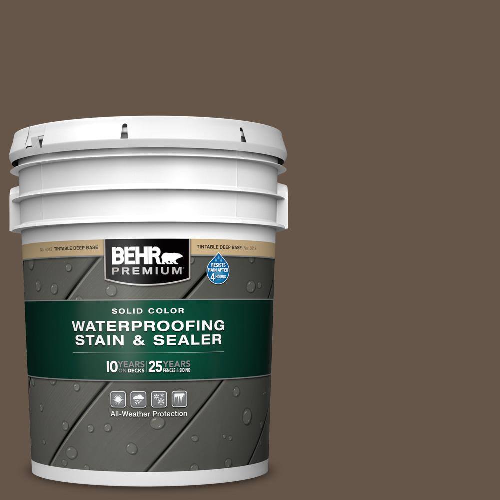 5 gal. #N220-7 Cavalry Brown Solid Color Waterproofing Exterior Wood Stain and Sealer price history on PriceWatchPro