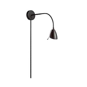 Windford 5 in. 1-Light Black Modern Wall Sconce