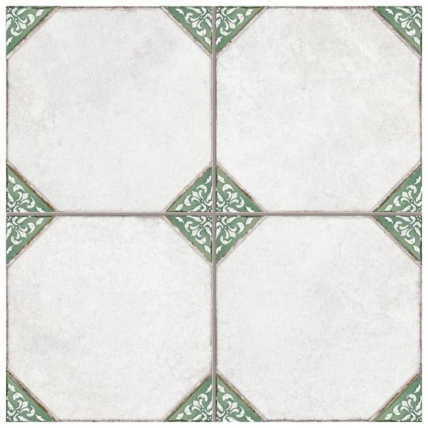 Englishtown Garden 13 in. x 13 in. Porcelain Floor and Wall Take Home Tile Sample