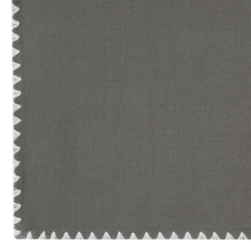 Gray Polyester Light-Filtering Rod Pocket Kitchen Curtain Set