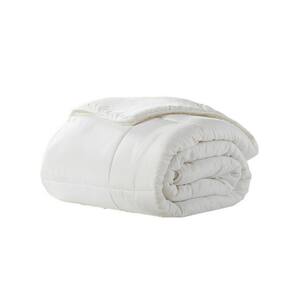 Twin Super Soft Tripple Brushed Microfiber Comforter In White